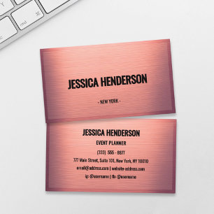 Blush Rose Gold Luxe Business Card