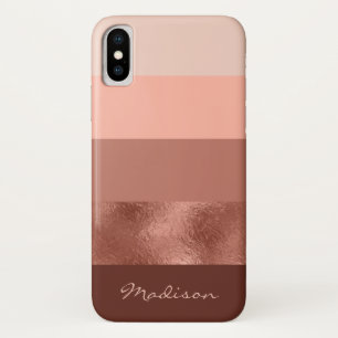 Blush Rose Gold Wide Stripes Case-Mate iPhone Case