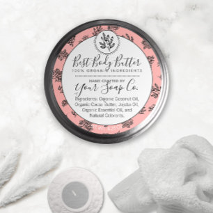 Blush Rose Leaves Sugar Scrub / Body Butter Label