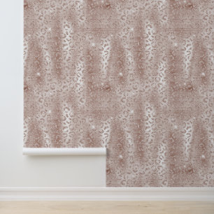 Blush Rose Leopard Animal  Wallpaper