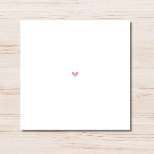 Blush Rose Minimalist Little Heart No Text Card