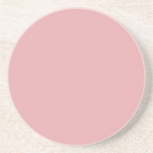 Blush Rose Pink Solid Colour   Classic   Elegant  Coaster