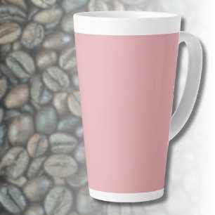 Blush Rose Pink Solid Colour   Classic   Elegant  Latte Mug