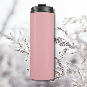 Blush Rose Pink Solid Colour Classic Elegant Thermal Tumbler