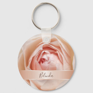Blush Rose Rose Gold Key Ring
