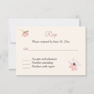 Blush Rose RSVP Response Card