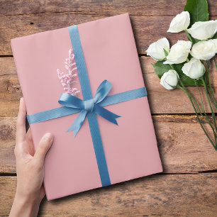 Blush Rose Solid Colour Classic Elegant Wrapping Paper