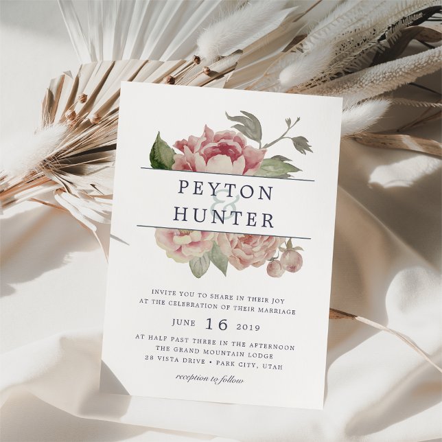 Blush Rose Wedding Invitation (Creator Uploaded)