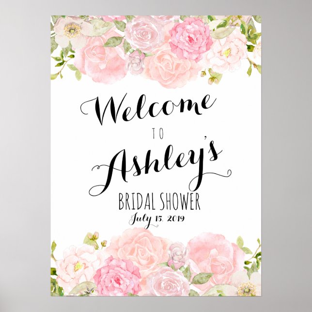 Blush rose welcome sign (Front)