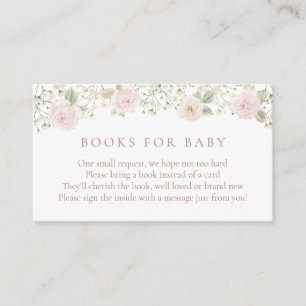 Blush Roses Baby Breath Books for Baby insert card