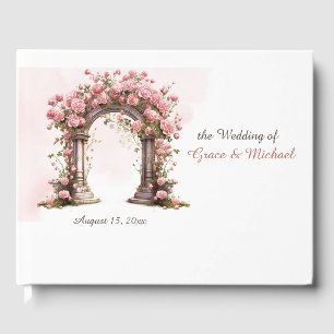 Blush Roses Boho Wedding Arch Wedding Guest Book