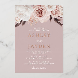 Blush Roses Dusty Pink Wedding Rose Gold