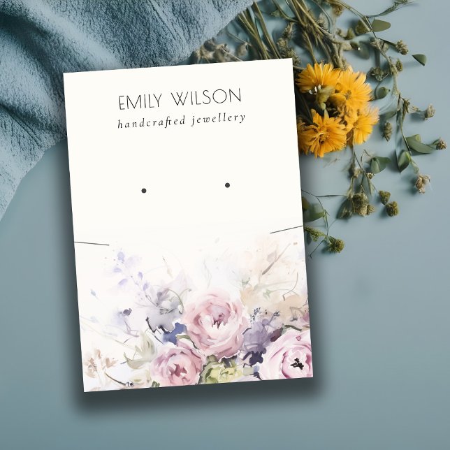 Blush Roses Flora Necklace Earring Jewellery Displ Business Card (Creator Uploaded)