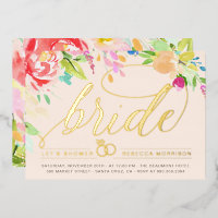Blush | Roses & Gold Diamond Ring Bridal Shower