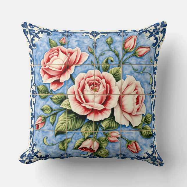 blush roses of Lisbon  pillow (Front)