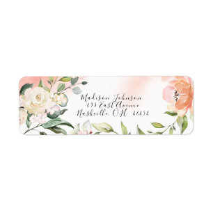 Blush Roses Watercolor Elegant Gold Wedding