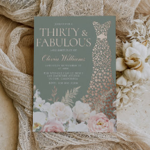  Blush & Sage 30th Birthday Rose Gold Gown