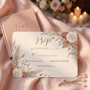 Blush Sage Botanical Elegance RSVP Card