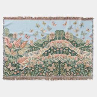 Blush & Sage Butterfly Meadow Blanket