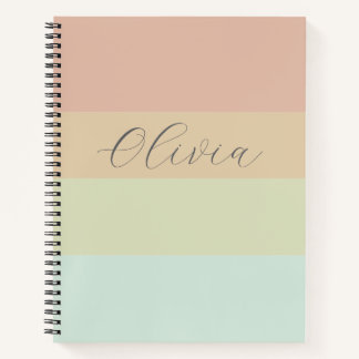 Blush Sage Gradient Olivia Name Notebook