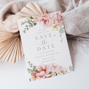 Blush & Sage Green Divine Elegance Wedding Save The Date