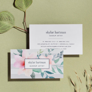 Blush & Sage Watercolor Floral Business Card