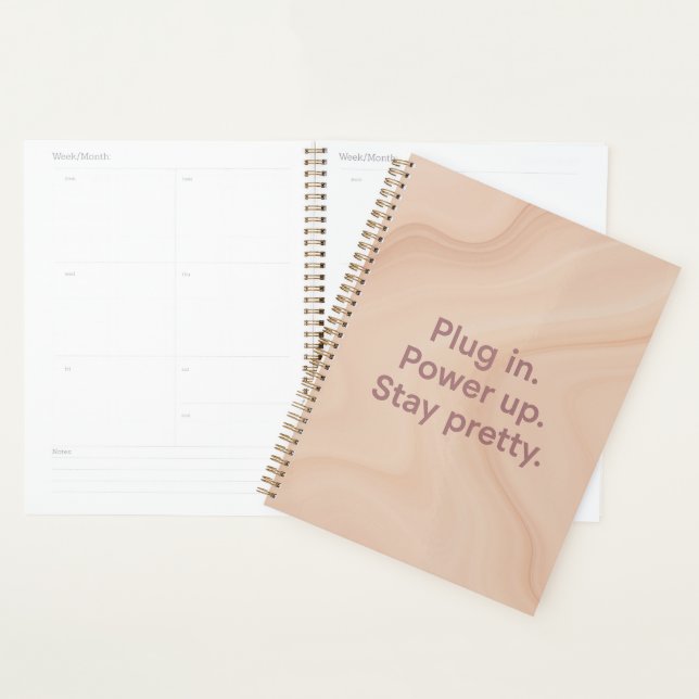 Blush & sand Plug In AI art  Planner (Display)