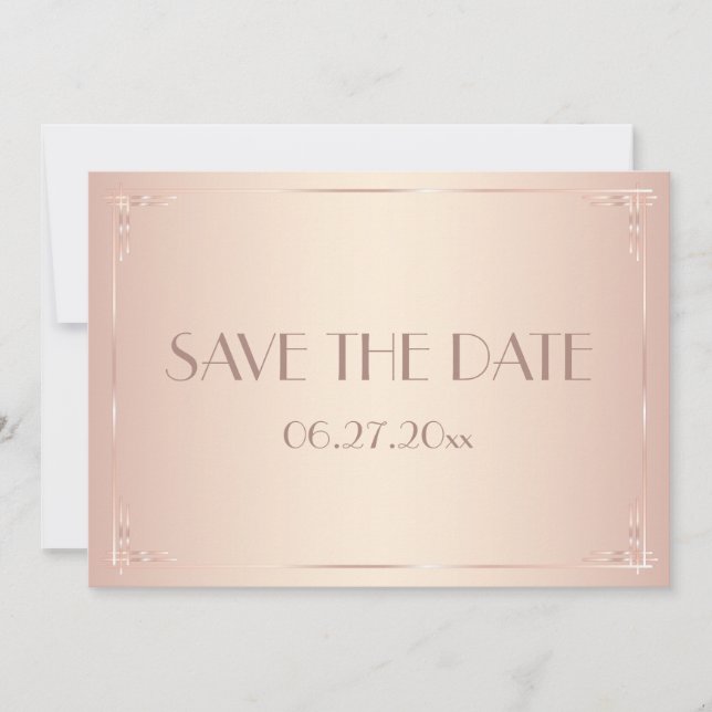Blush Save The Date Card Vintage (Front)