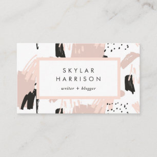 Blush Scribble Trendy and Chic Business Card