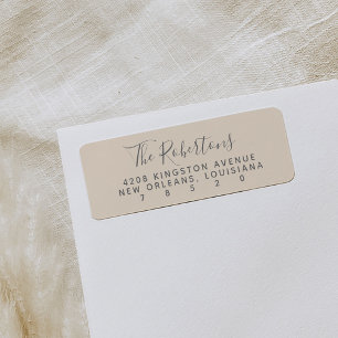 Blush Script Name Return Address Labels