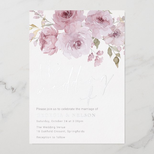 Blush & Silver Dusty Rose Wedding (Front)