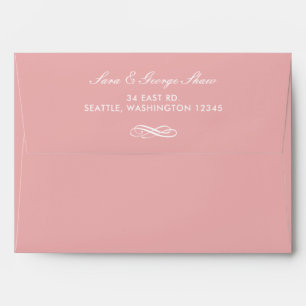 Blush Simple Wedding Invitations Envelopes