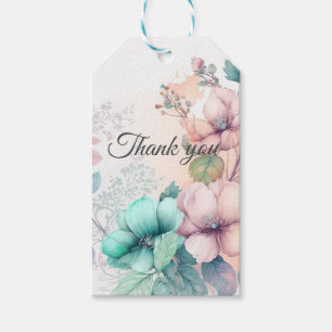 Blush soft floral pattern  gift tags