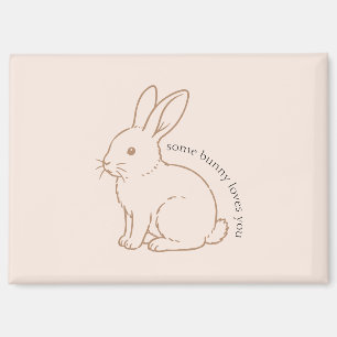 Blush Some Bunny Loves You Sketch Magnet