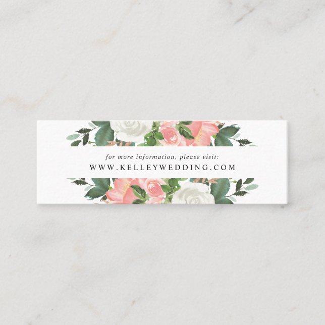 Blush Spring Floral | Wedding Website Cards (Front)