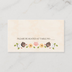 Blush String of Lights Rustic Fall Seating Place Place Card