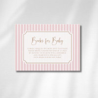 Blush Stripe Whimsical Gold Frame Books For Baby