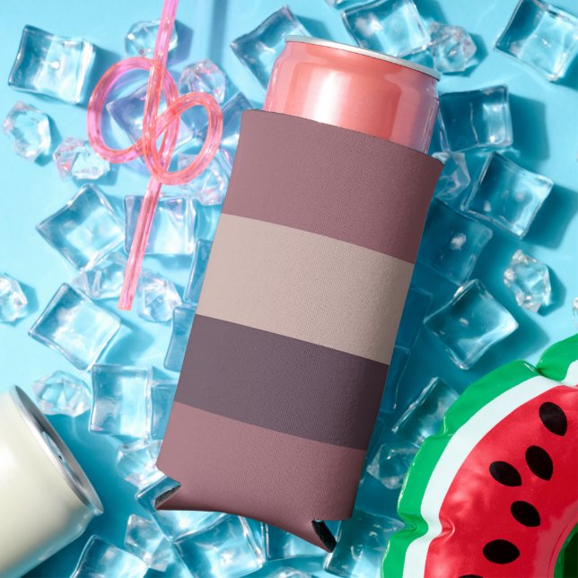 Blush stripes palette print seltzer can cooler (In Situ Summer)