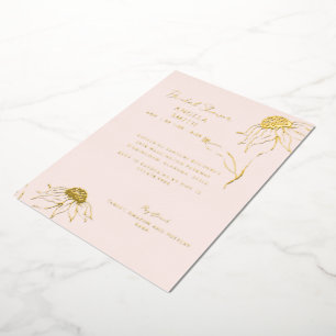 Blush Sunflower Bridal Shower Gold