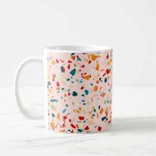 Blush Terrazzo   Pink Eclectic Speckles   Abstract Coffee Mug