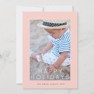 Blush Tidings Photo Holiday Card