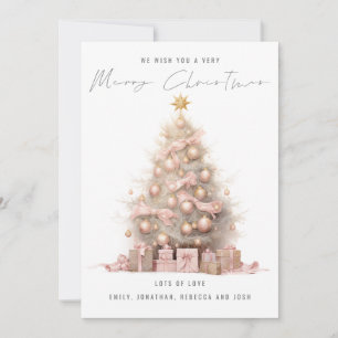Blush Tree 2027 Calendar Merry Christmas Holiday Card