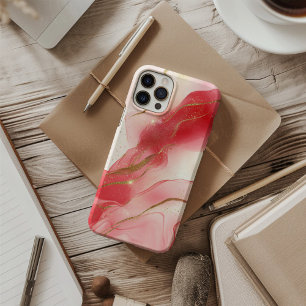 Blush Veil Luxury Soft Pink watercolor gold iPhone 16 Case