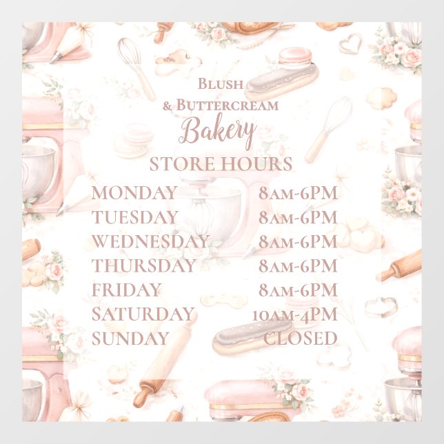 Blush Vintage Patisserie Bakery Business (Sheet)