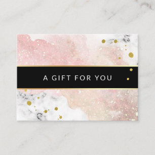 Blush Watercolor and Marble   Gift Certificate