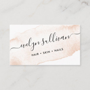 blush watercolor business card