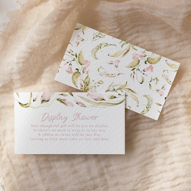 Blush Watercolor Floral Bridal Display Shower Enclosure Card (Creator Uploaded)