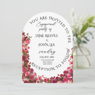 Blush Watercolor Floral Engagement Party Invitation