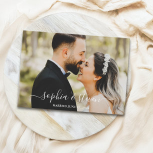 Blush Watercolor Florals with Gold Accents Wedding Thank You Card