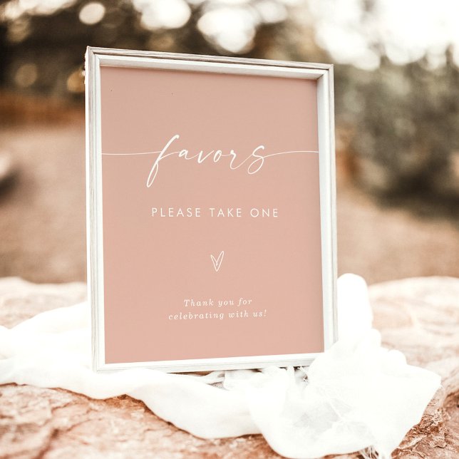 Blush Wedding Favours Sign, Boho Pink Favour Sign (Creator Uploaded)